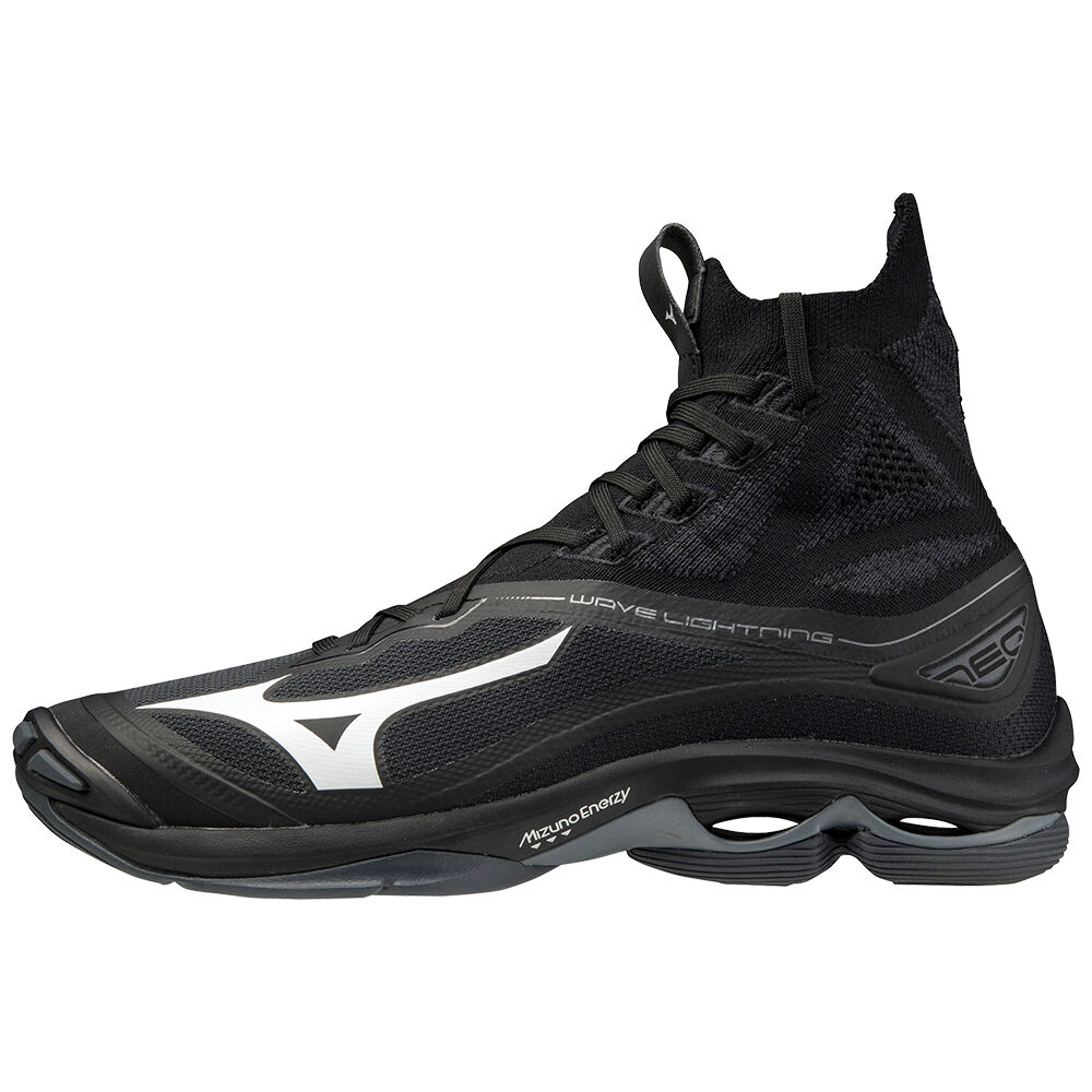 Zapatos De Voleibol Mizuno WAVE LIGHTNING Z5 Para Hombre - Negro/Azul Turquesa/Amarillo
